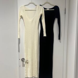 Meshki Zinnia Scoop neck Long sleeve Knit Maxi Dresses (Set of 2)